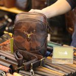 Túi đeo ngực sling kết hợp đeo chéo da bò thật thời trang cao cấp TDL74