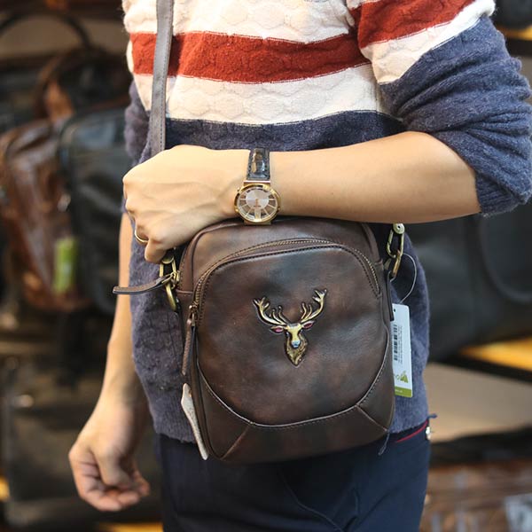 Túi đeo ngực sling kết hợp đeo chéo da bò thật thời trang cao cấp TDL74