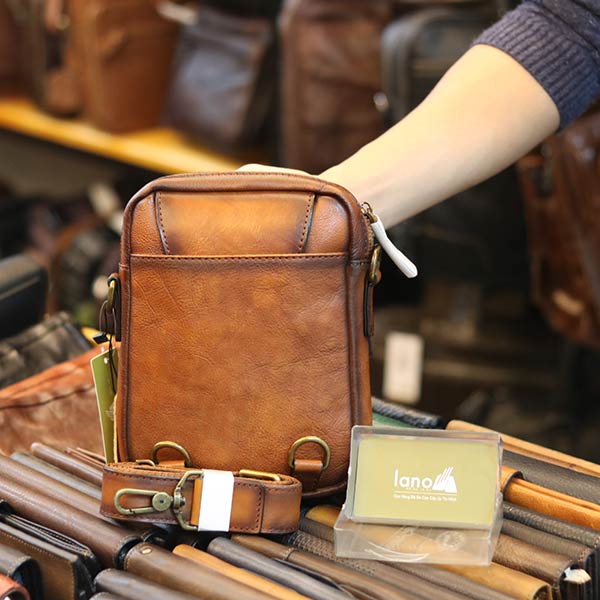 Túi đeo ngực sling kết hợp đeo chéo da bò thật thời trang cao cấp TDL74