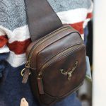 Túi đeo ngực sling kết hợp đeo chéo da bò thật thời trang cao cấp TDL74