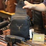 Túi đeo ngực sling kết hợp đeo chéo da bò thật thời trang cao cấp TDL74