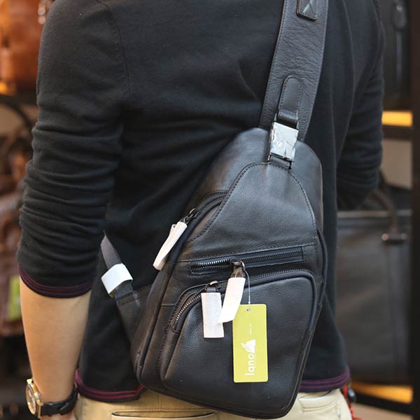 Túi đeo trước ngực nam da bò cao cấp khỏe khoắn tiện lợi TDL69