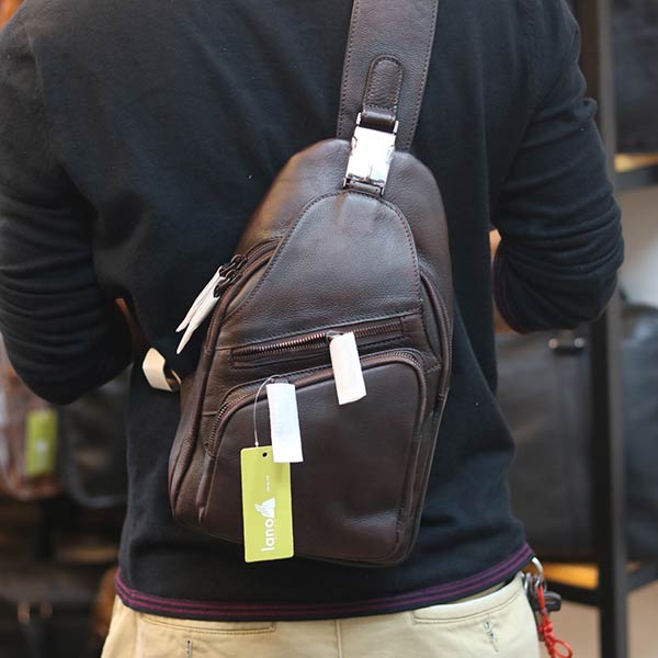 Túi đeo trước ngực nam da bò cao cấp khỏe khoắn tiện lợi TDL69