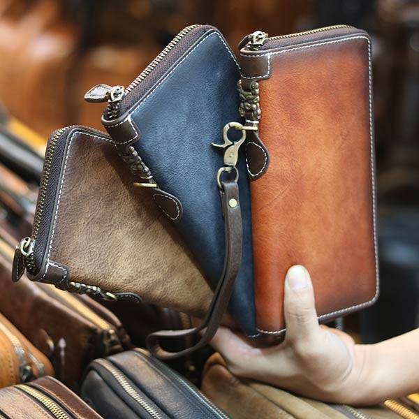 Ví dài nam da bò cầm tay sang trọng lịch lãm từ da nhập khẩu VCTN072