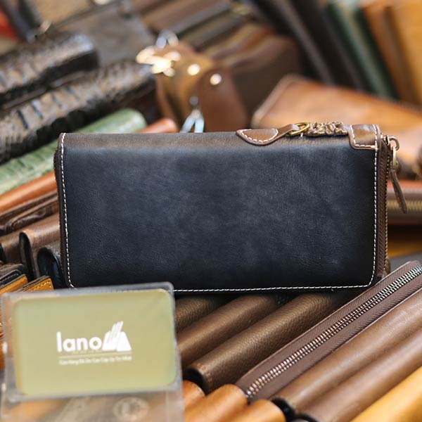 Ví dài nam da bò cầm tay sang trọng lịch lãm từ da nhập khẩu VCTN072