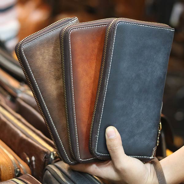 Ví dài nam da bò cầm tay sang trọng lịch lãm từ da nhập khẩu VCTN072