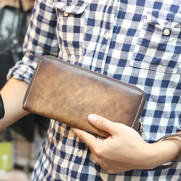 Ví dài nam da bò cầm tay sang trọng lịch lãm từ da nhập khẩu VCTN072