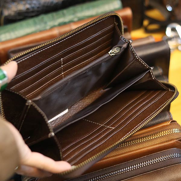 Ví dài nam da bò cầm tay sang trọng lịch lãm từ da nhập khẩu VCTN072