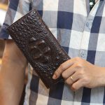 Ví da cá sấu cầm tay 2 gấp 1 mặt thời trang gọn nhẹ VCSCT08