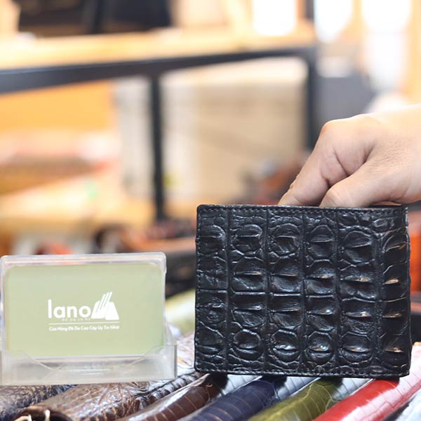 Ví da cá sấu cao cấp gai lưng 1 mặt loại ngang VCSNGL14