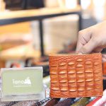 Ví da cá sấu cao cấp gai lưng 1 mặt loại ngang VCSNGL14