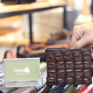 Ví da cá sấu cao cấp gai lưng 1 mặt loại ngang VCSNGL14