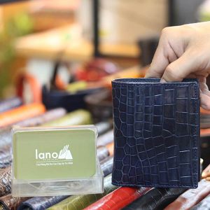 Ví da cá sấu loại đứng mỏng gọn da bụng 1 mặt VCSDT08