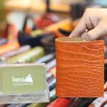 Ví da cá sấu loại đứng mỏng gọn da bụng 1 mặt VCSDT08