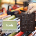 Ví da cá sấu loại đứng mỏng gọn da bụng 1 mặt VCSDT08