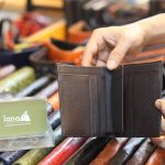 Ví da cá sấu loại đứng mỏng gọn da bụng 1 mặt VCSDT08