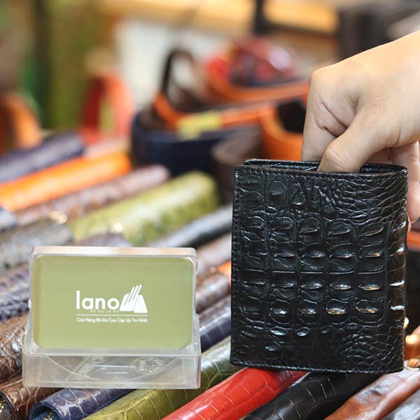 Ví đứng nam da cá sấu mẫu mới 2020 gai lưng 2 mặt VCSDGL07