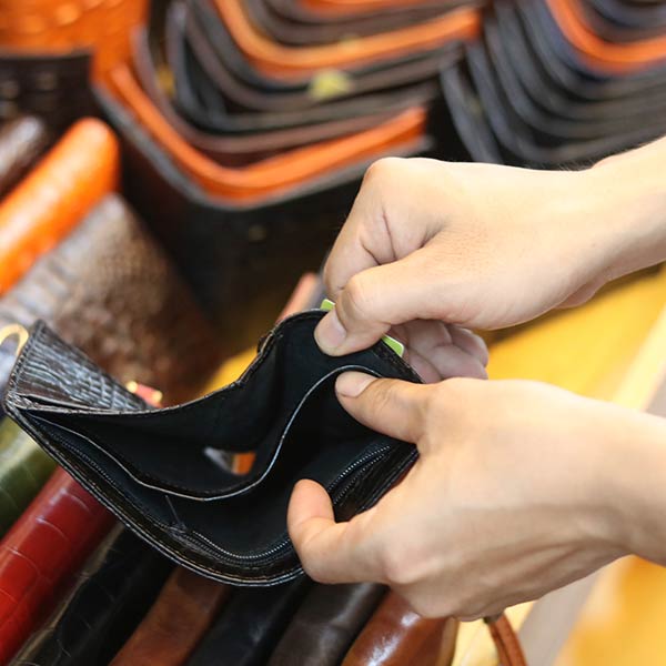 Ví đứng nam da cá sấu mẫu mới 2020 gai lưng 2 mặt VCSDGL07