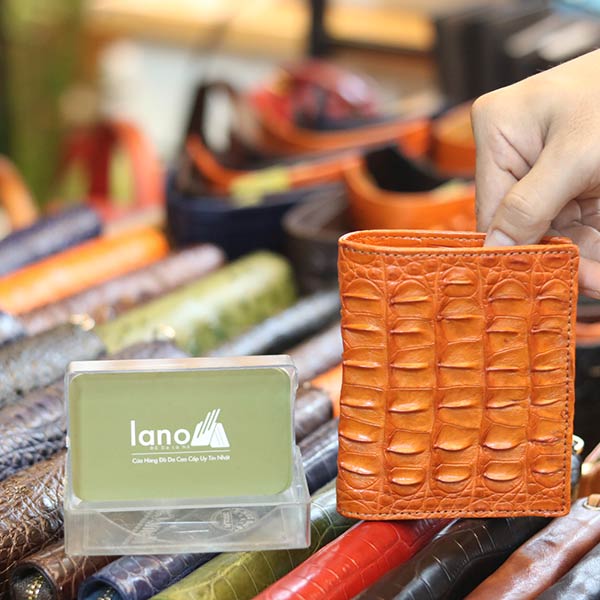 Ví đứng nam da cá sấu mẫu mới 2020 gai lưng 2 mặt VCSDGL07
