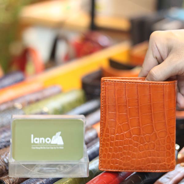 Ví đứng nam da cá sấu xịn loại mới hàng xuất khẩu 2 mặt VCSDT09