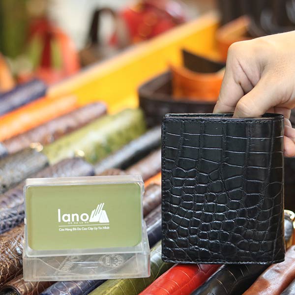 Ví đứng nam da cá sấu xịn loại mới hàng xuất khẩu 2 mặt VCSDT09