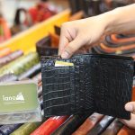 Ví đứng nam da cá sấu xịn loại mới hàng xuất khẩu 2 mặt VCSDT09