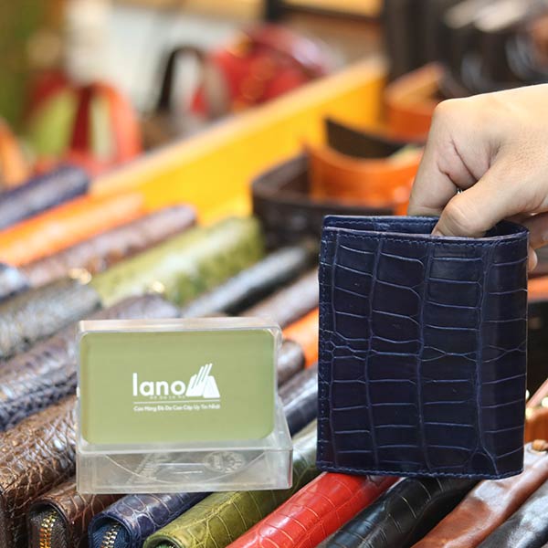 Ví đứng nam da cá sấu xịn loại mới hàng xuất khẩu 2 mặt VCSDT09