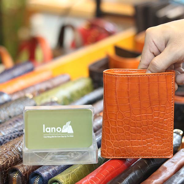 Ví đứng nam da cá sấu xịn loại mới hàng xuất khẩu 2 mặt VCSDT09