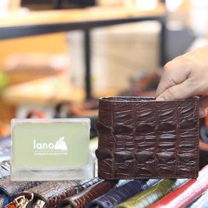 Ví nam da cá sấu loại ngang mẫu mới 2020 gai đuôi 2 mặt VCSNGD12