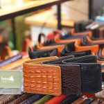 Ví ngang da cá sấu đan viền 1 mặt cao cấp VCSNDV10