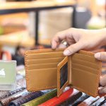 Ví ngang da cá sấu đan viền 1 mặt cao cấp VCSNDV10