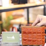 Ví ngang da cá sấu đan viền 1 mặt cao cấp VCSNDV10