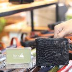 Ví ngang da cá sấu đan viền 1 mặt cao cấp VCSNDV10