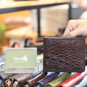 Ví ngang da cá sấu đan viền 1 mặt cao cấp VCSNDV10