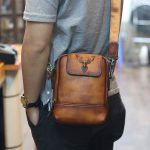 Túi đeo ngực da bò kết hợp đeo chéo nam sang trọng gọn nhẹ mới 2020 TDL78