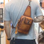 Túi đeo ngực da bò kết hợp đeo chéo nam sang trọng gọn nhẹ mới 2020 TDL78