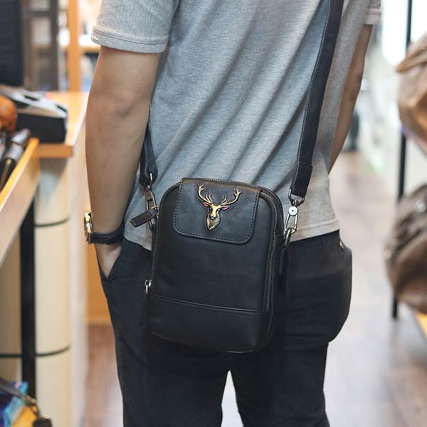 Túi đeo ngực da bò kết hợp đeo chéo nam sang trọng gọn nhẹ mới 2020 TDL78