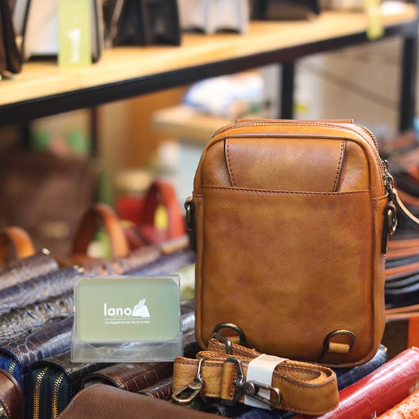 Túi đeo ngực da bò kết hợp đeo chéo nam sang trọng gọn nhẹ mới 2020 TDL78