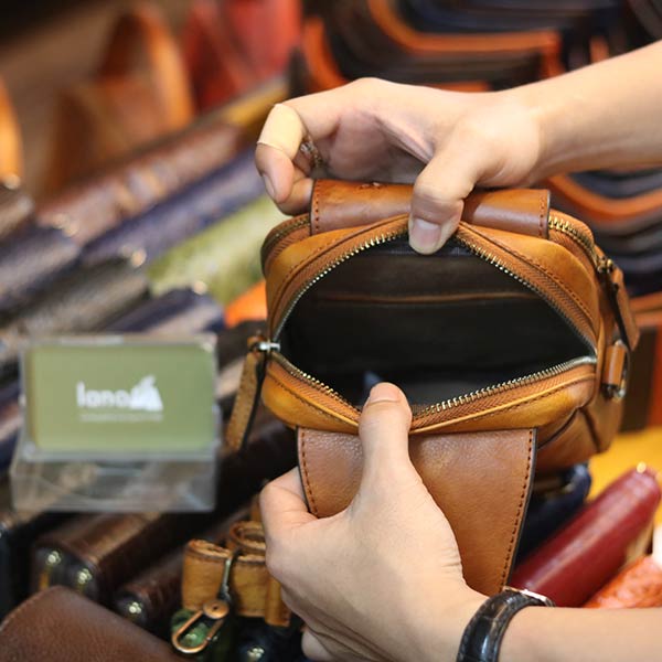 Túi đeo ngực da bò kết hợp đeo chéo nam sang trọng gọn nhẹ mới 2020 TDL78