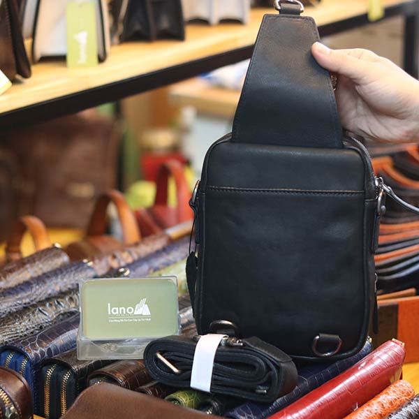 Túi đeo ngực da bò kết hợp đeo chéo nam sang trọng gọn nhẹ mới 2020 TDL78