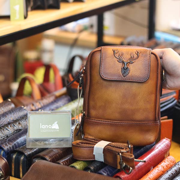 Túi đeo ngực da bò kết hợp đeo chéo nam sang trọng gọn nhẹ mới 2020 TDL78