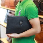 Clutch da bò cầm tay sang trọng cho nam giới mẫu mới 2020 CLT42
