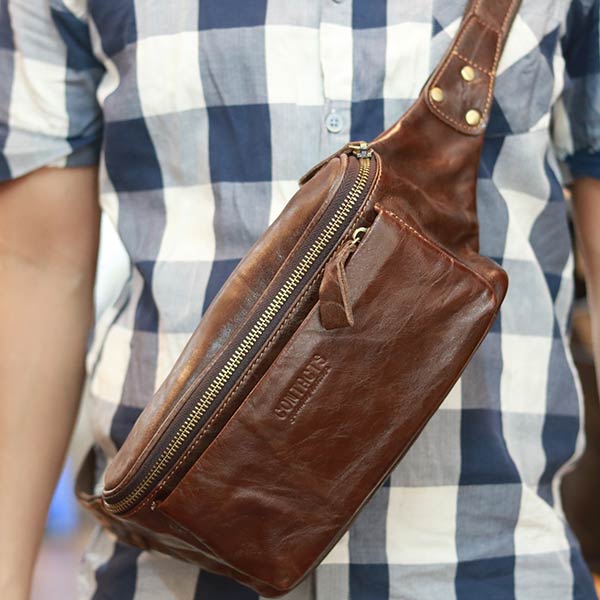 Túi bao tử nam da bò đeo bụng thời trang mẫu mới 2020 tdb019