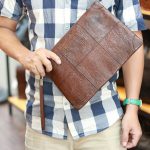 Túi Clutch cầm tay nam da bò Lano sang trọng lịch lãm CLT040