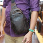 Túi da đeo ngực sling bag nhỏ gọn tiện lợi Lano TDL79