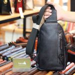 Túi da đeo ngực sling bag nhỏ gọn tiện lợi Lano TDL79
