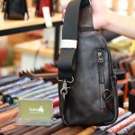 Túi da đeo ngực sling bag nhỏ gọn tiện lợi Lano TDL79