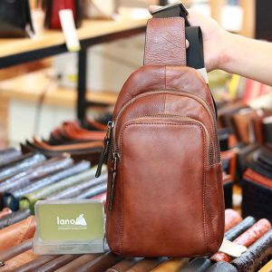 Túi da đeo ngực sling bag nhỏ gọn tiện lợi Lano TDL79