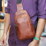 Túi da đeo ngực sling bag nhỏ gọn tiện lợi Lano TDL79