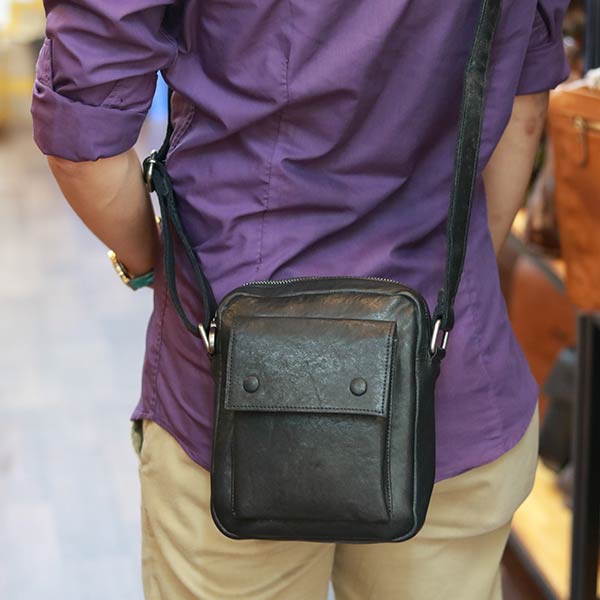 Túi nam đeo chéo mini cỡ nhỏ da bò thật Lano KT185 Túi nam đeo chéo mini cỡ nhỏ da bò thật Lano KT185